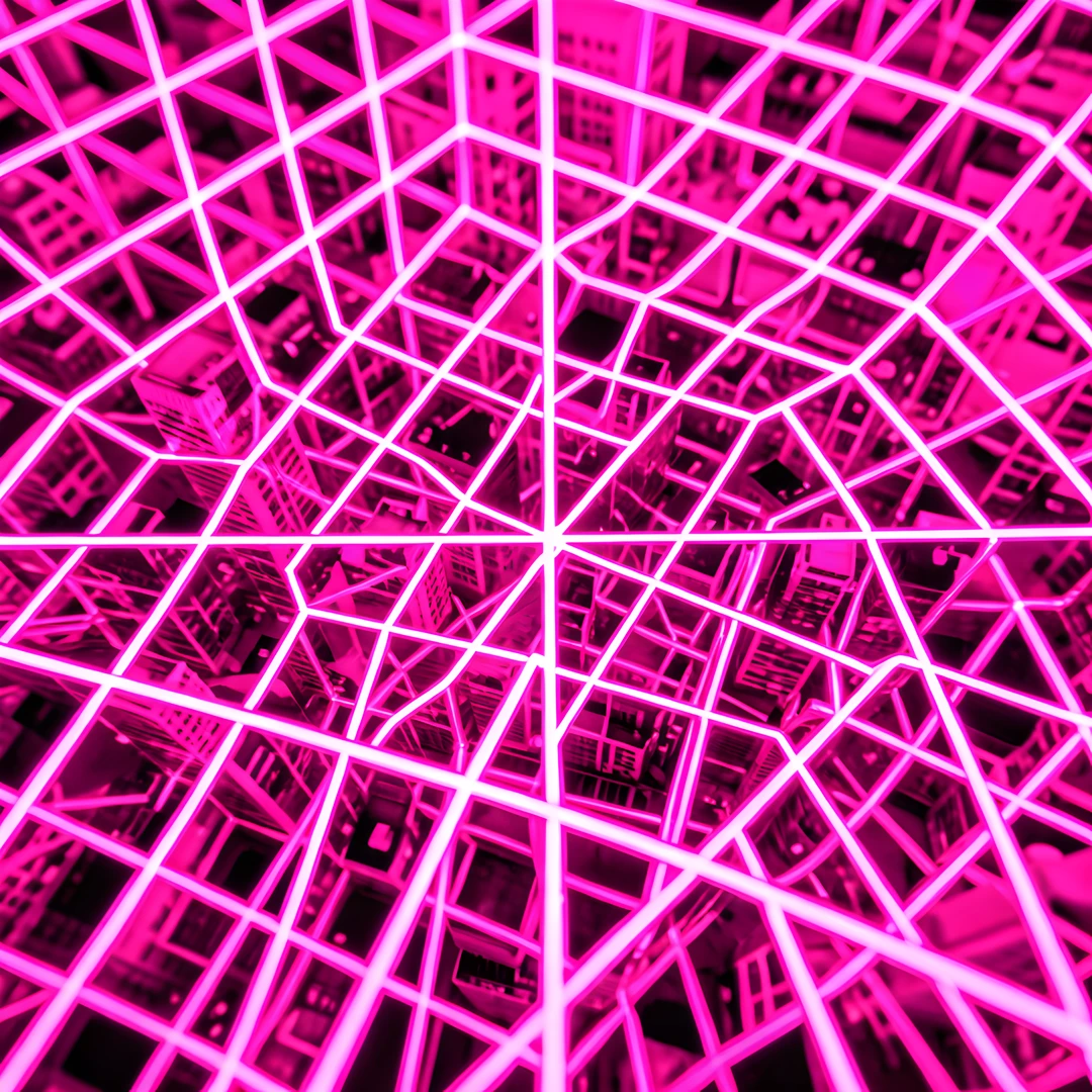 Neon City Grid