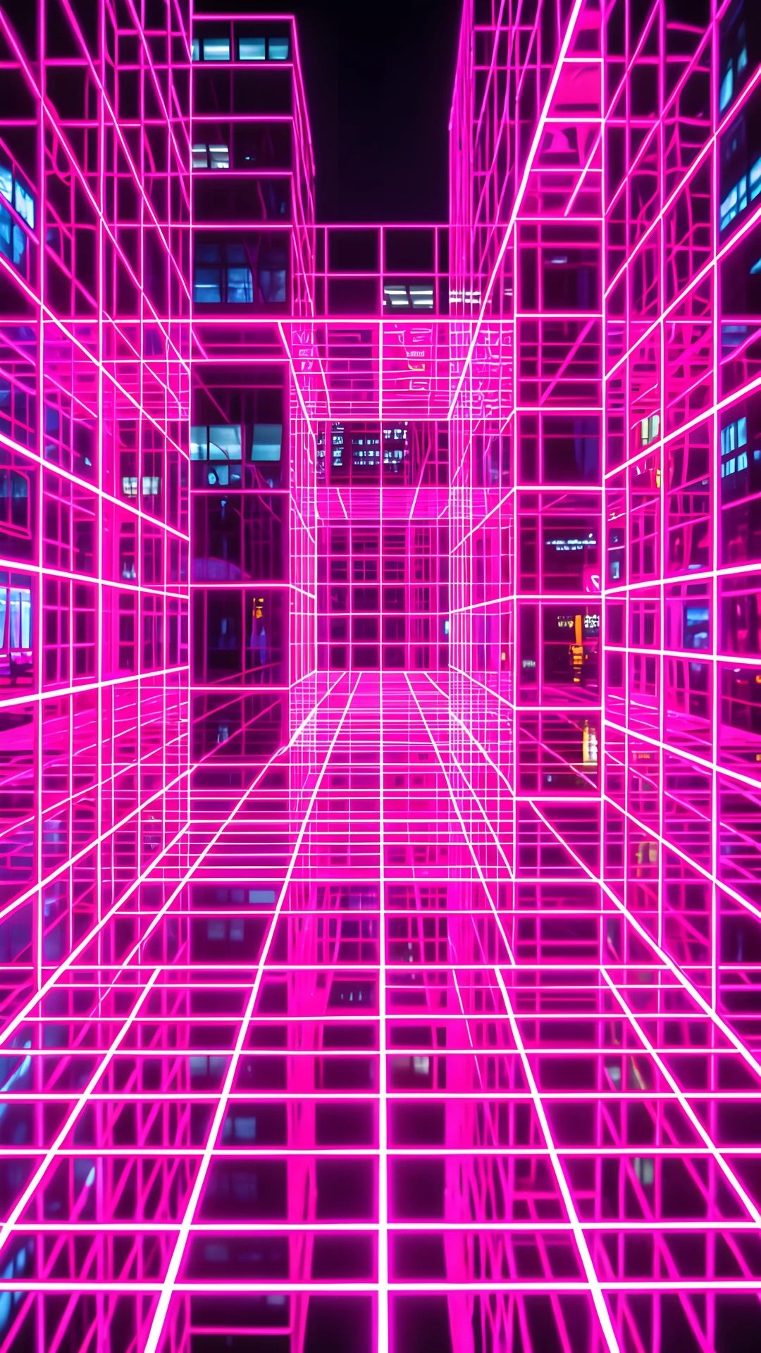 Neon City Grid