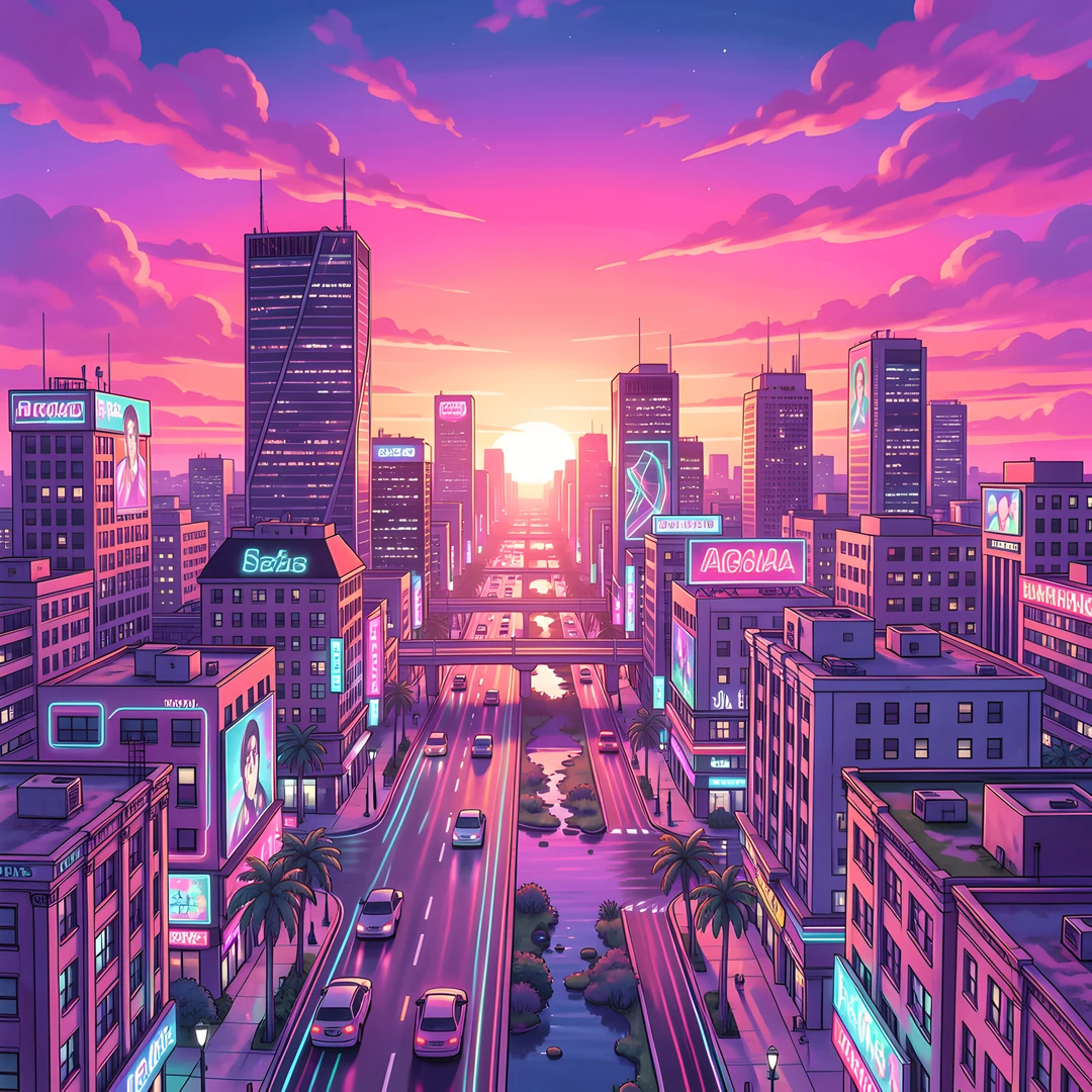 Retro Cityscape