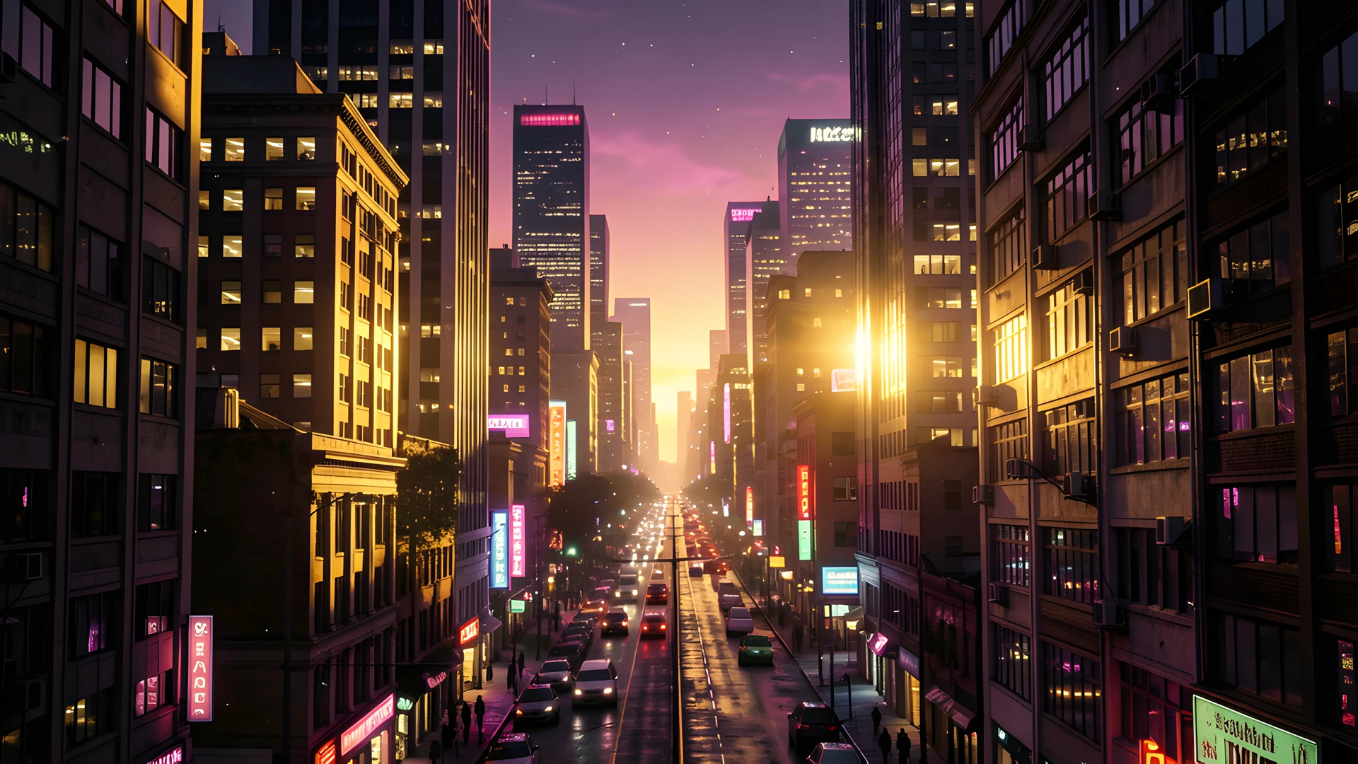 Golden Cityscape