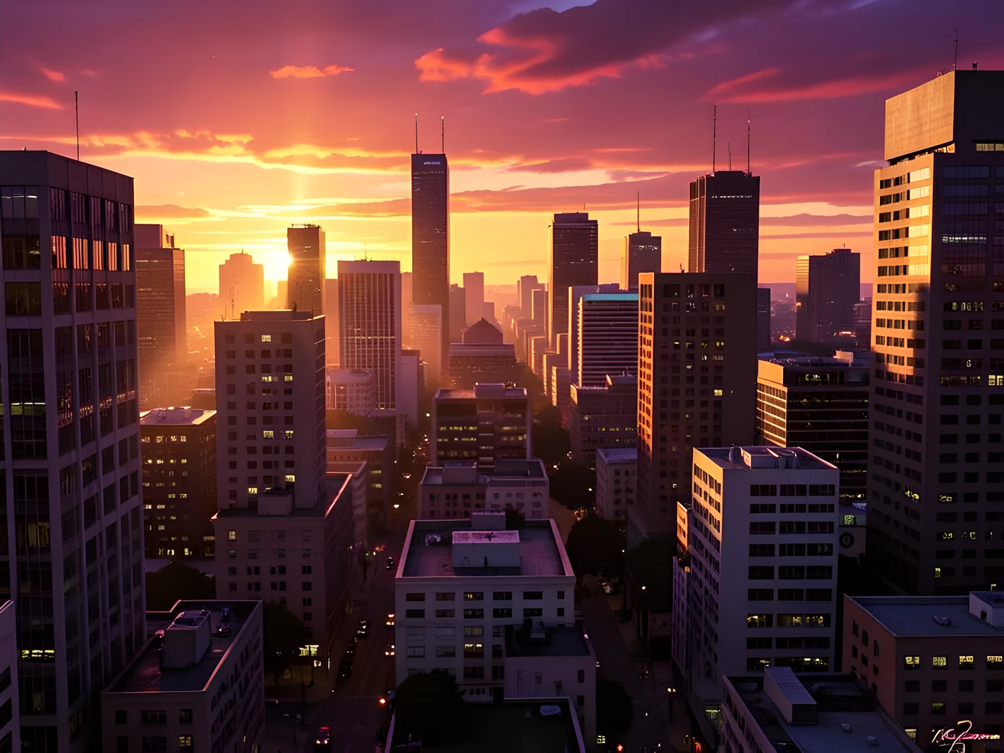 Golden Cityscape