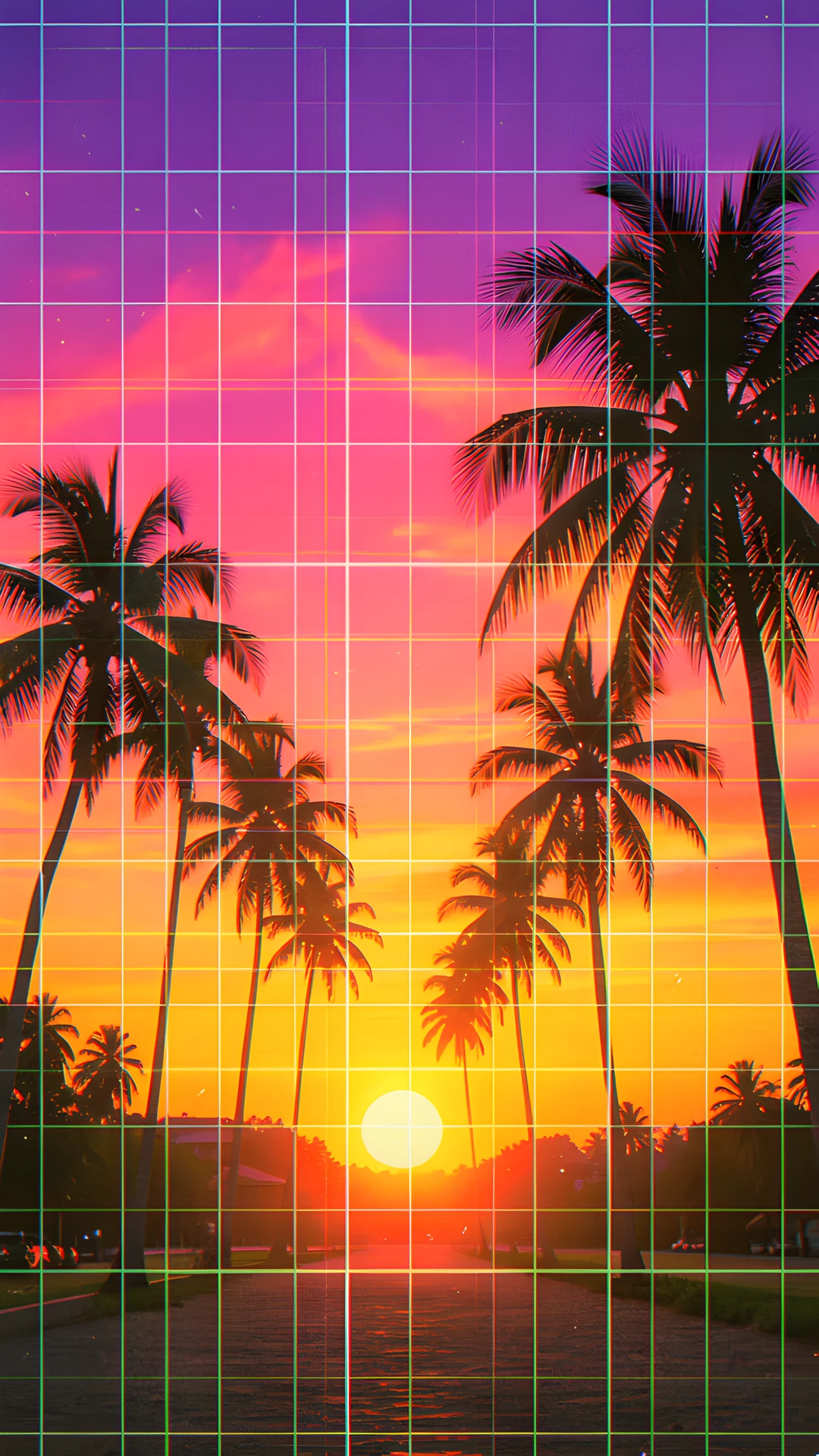 Retro Palm Sunset
