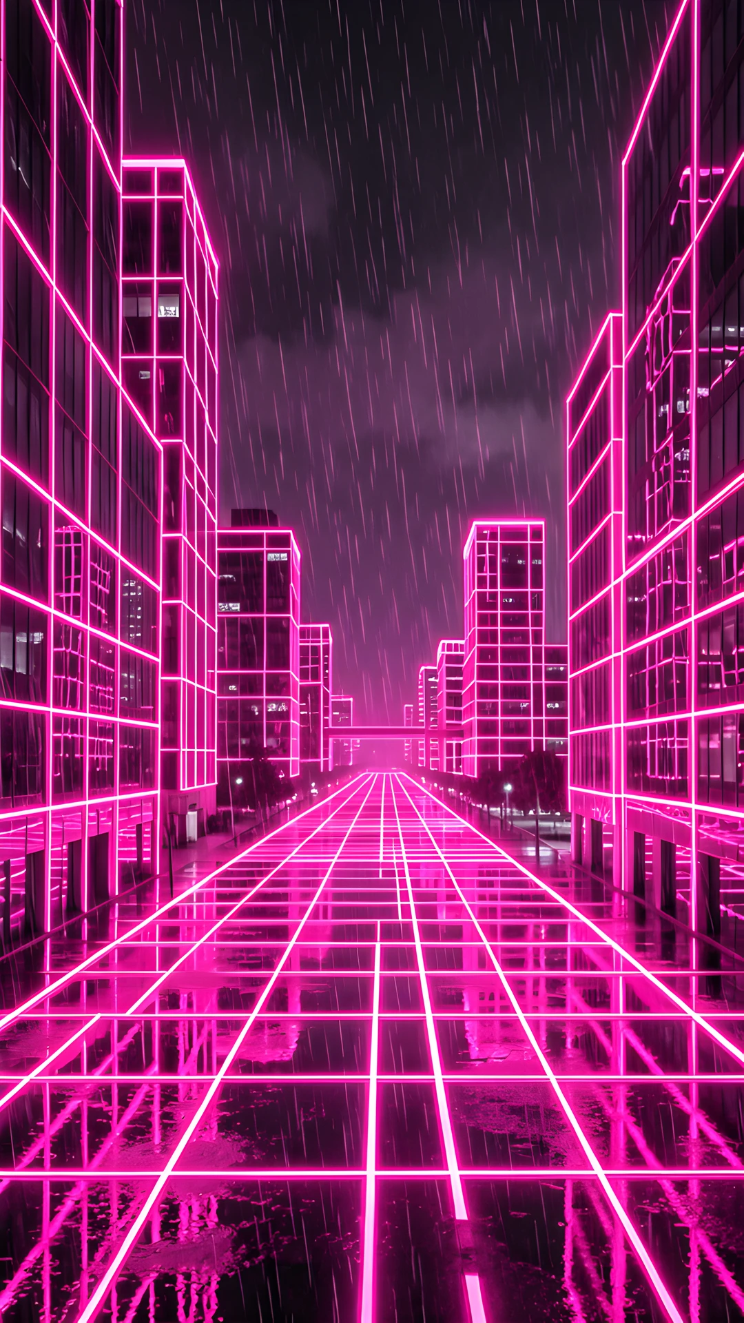 Neon City Grid