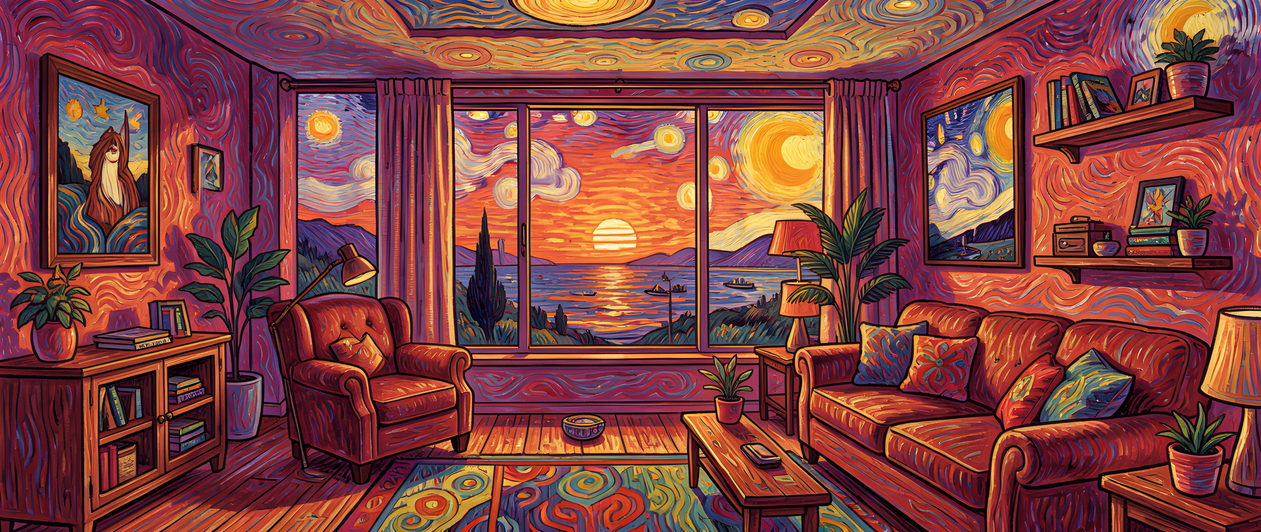 Vinyl Sunset Scene