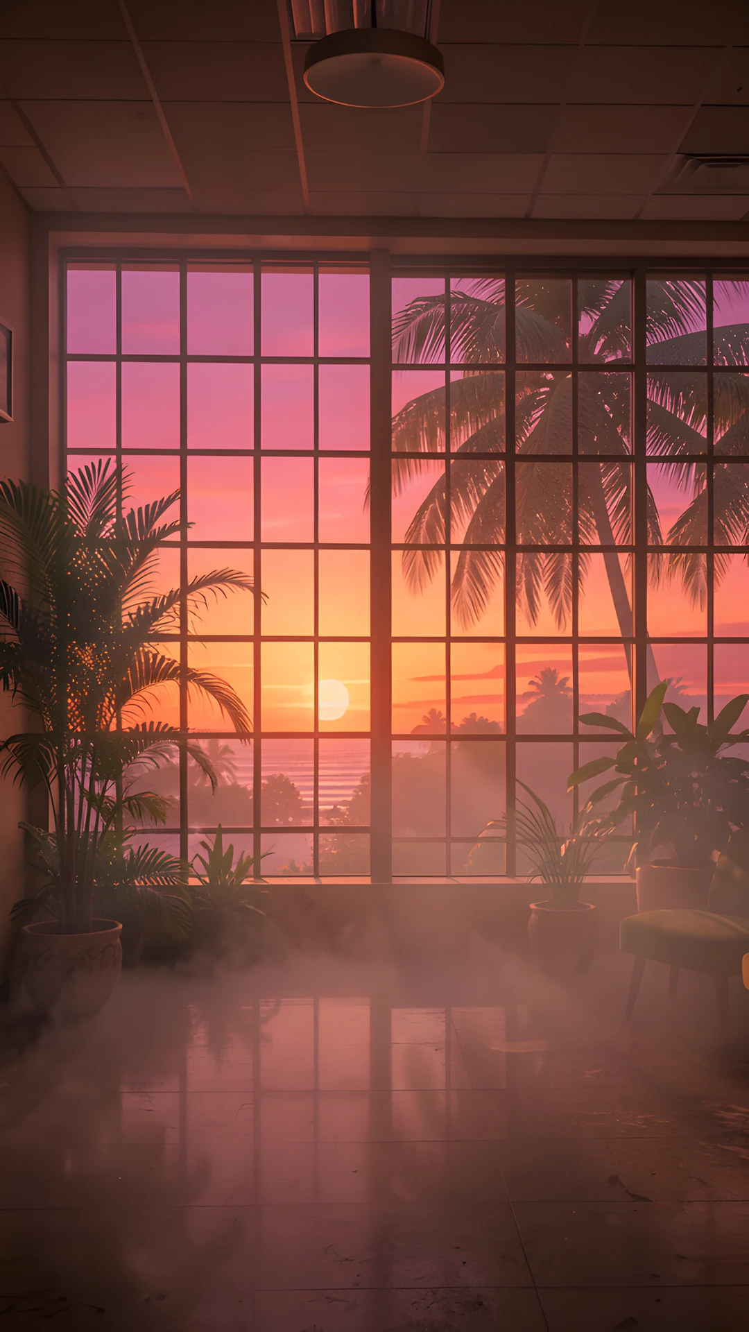 Retro Palm Sunset