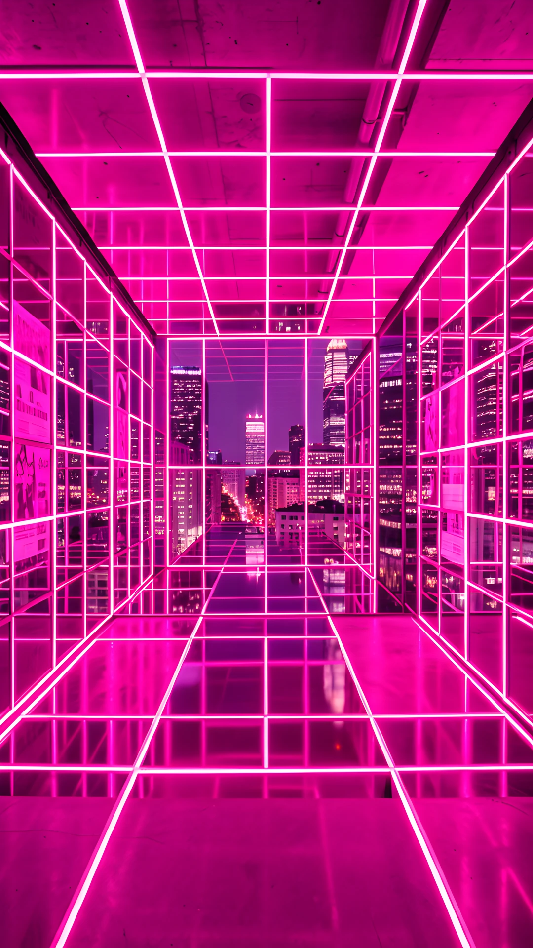 Neon City Grid