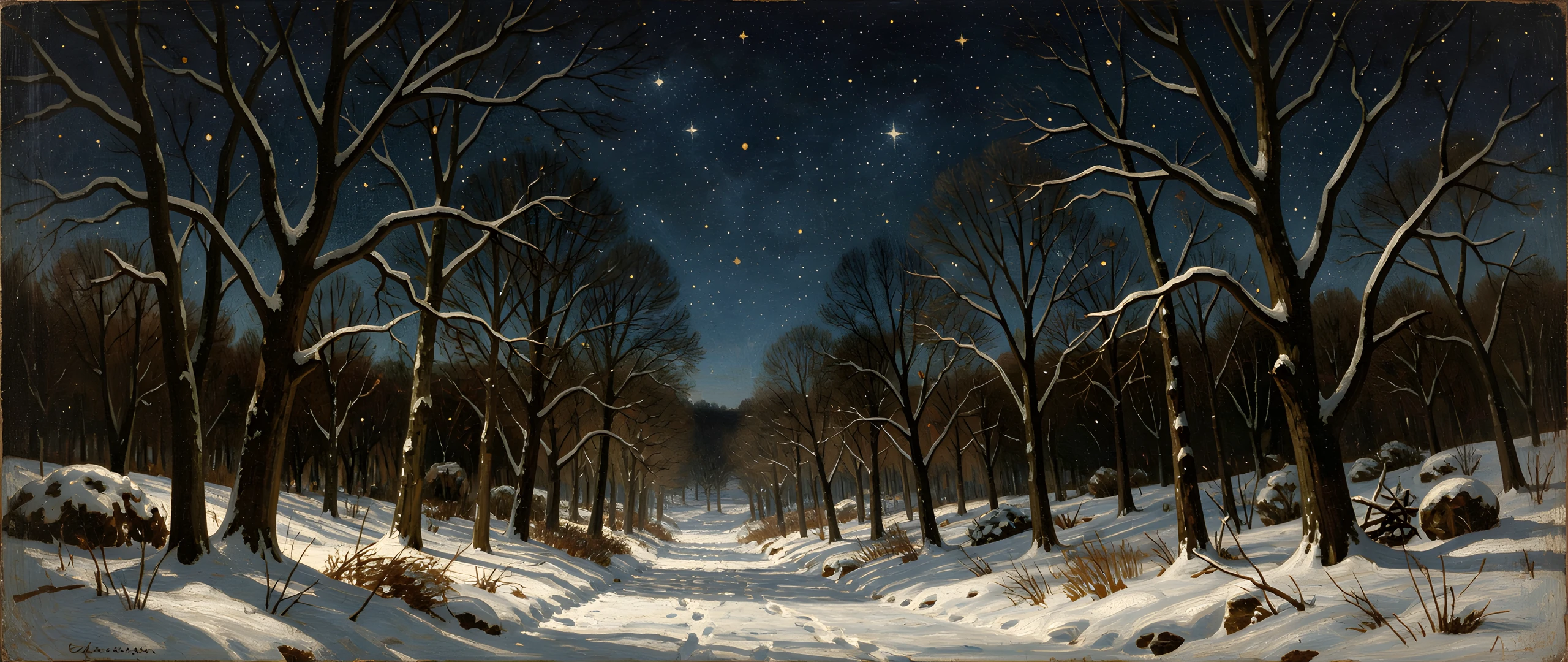 Rembrandt Winter Scene