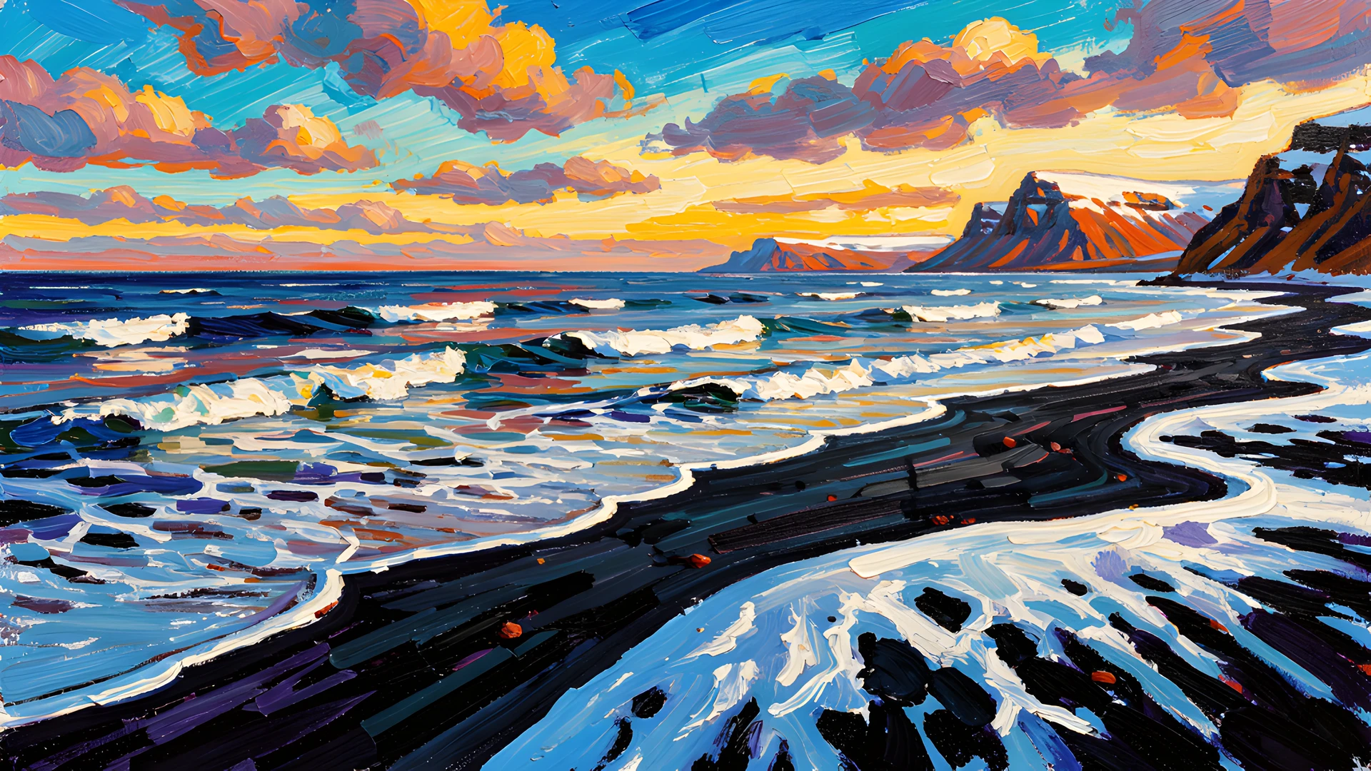 Icelandic Winter Scene