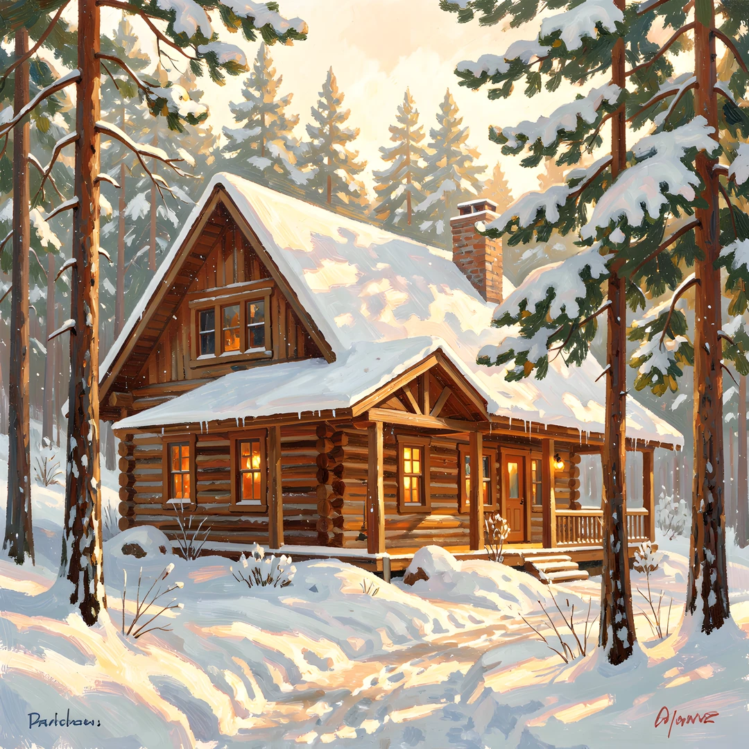 Winter Woodland Scene