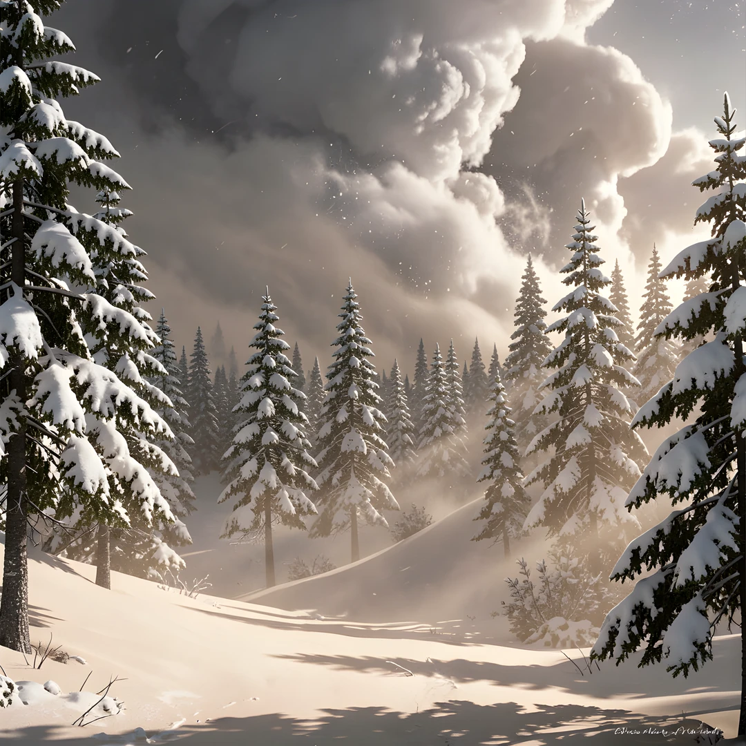 Winter Forest Storm