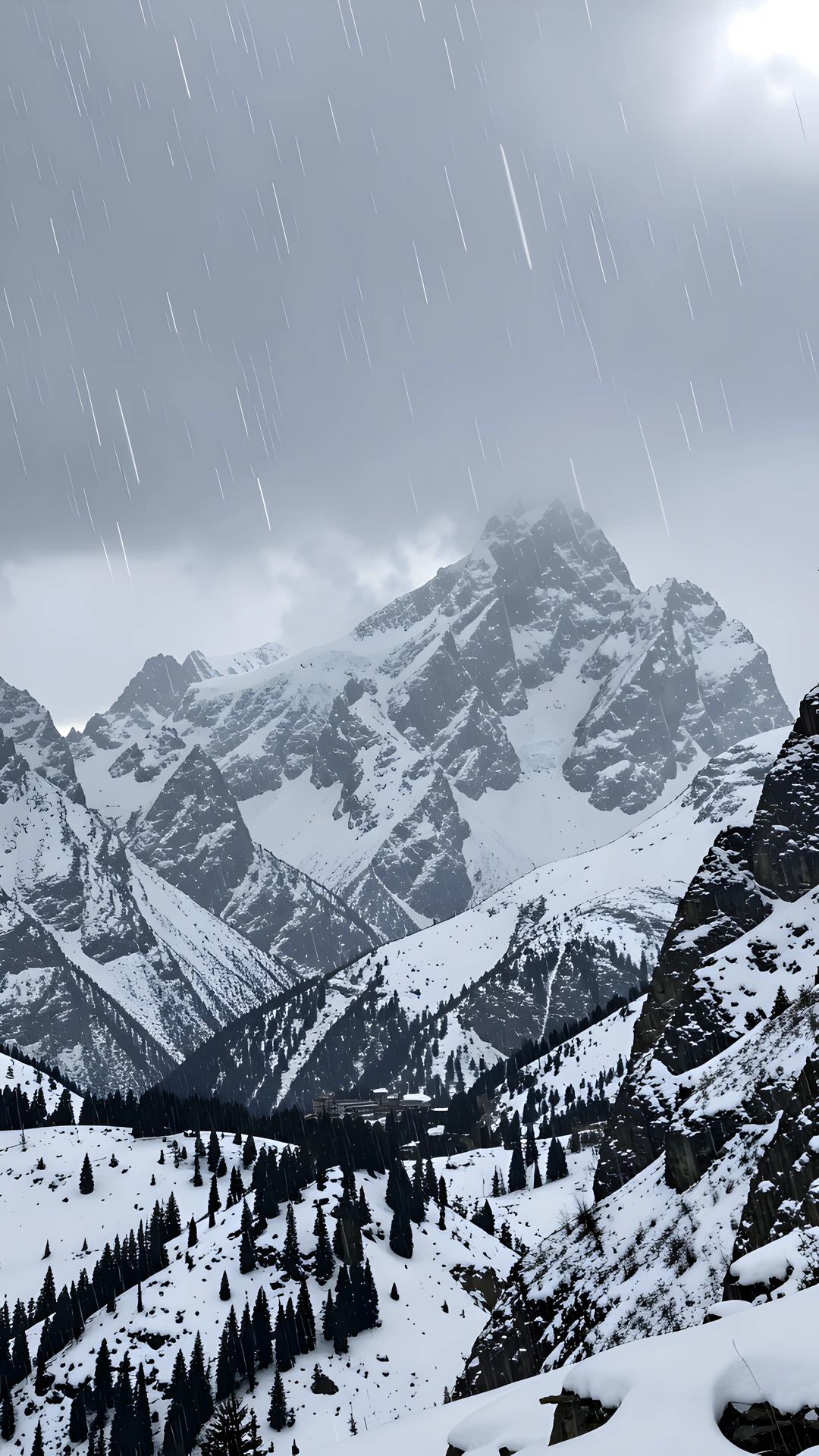 Winter Mountain Scene