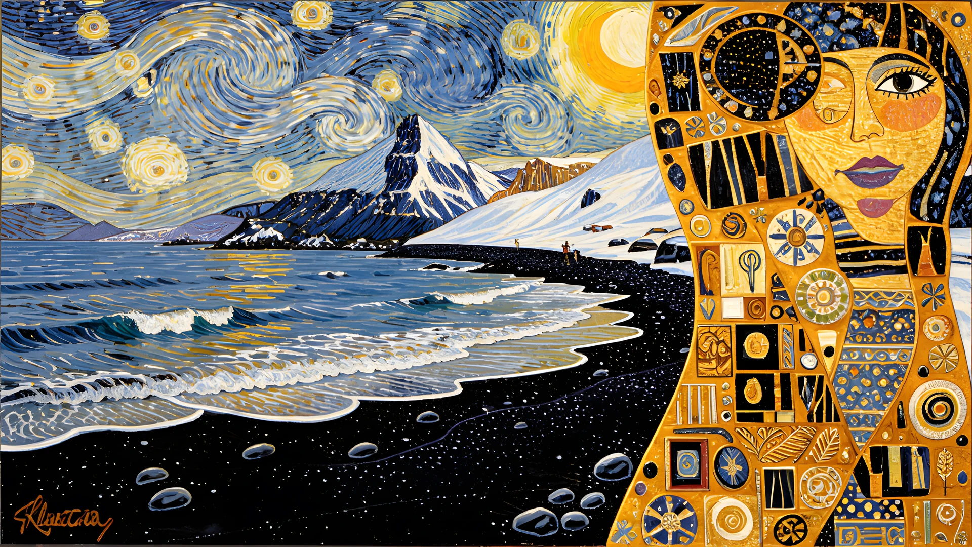 Midnight Ocean Frozen