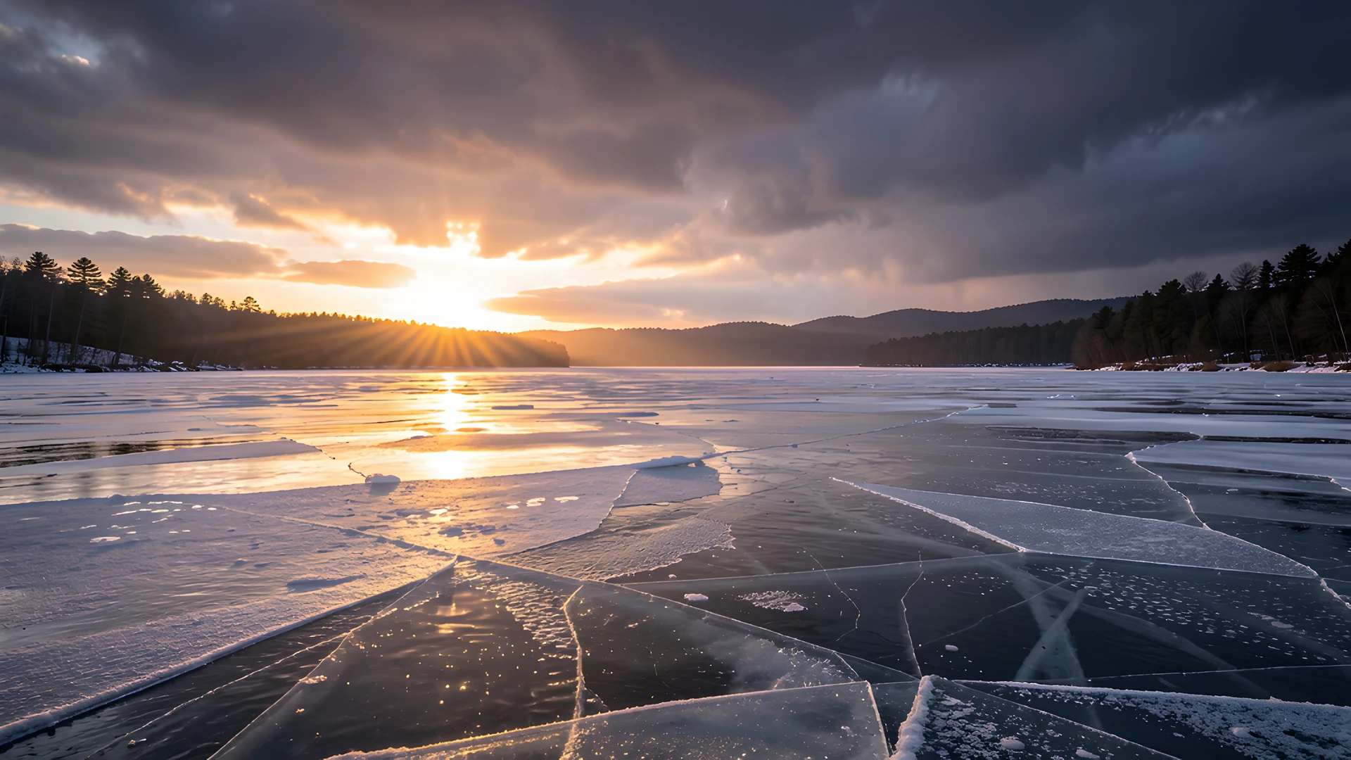 Frozen Lake Storm