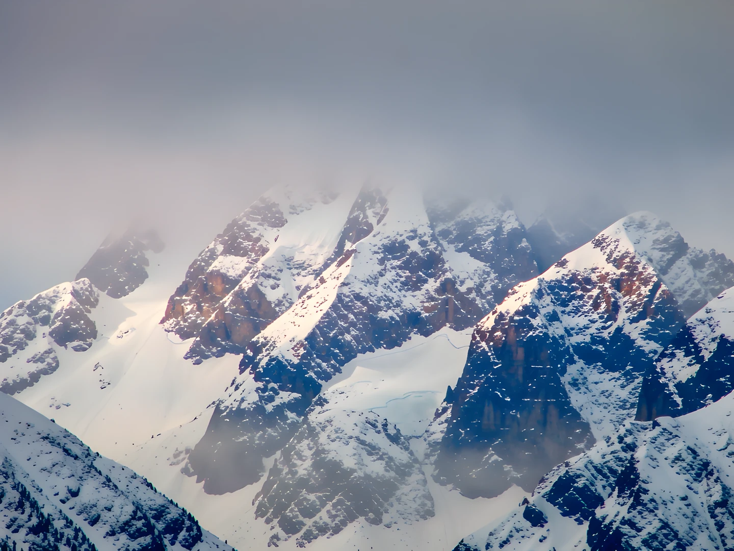Snowy Mountain Peaks