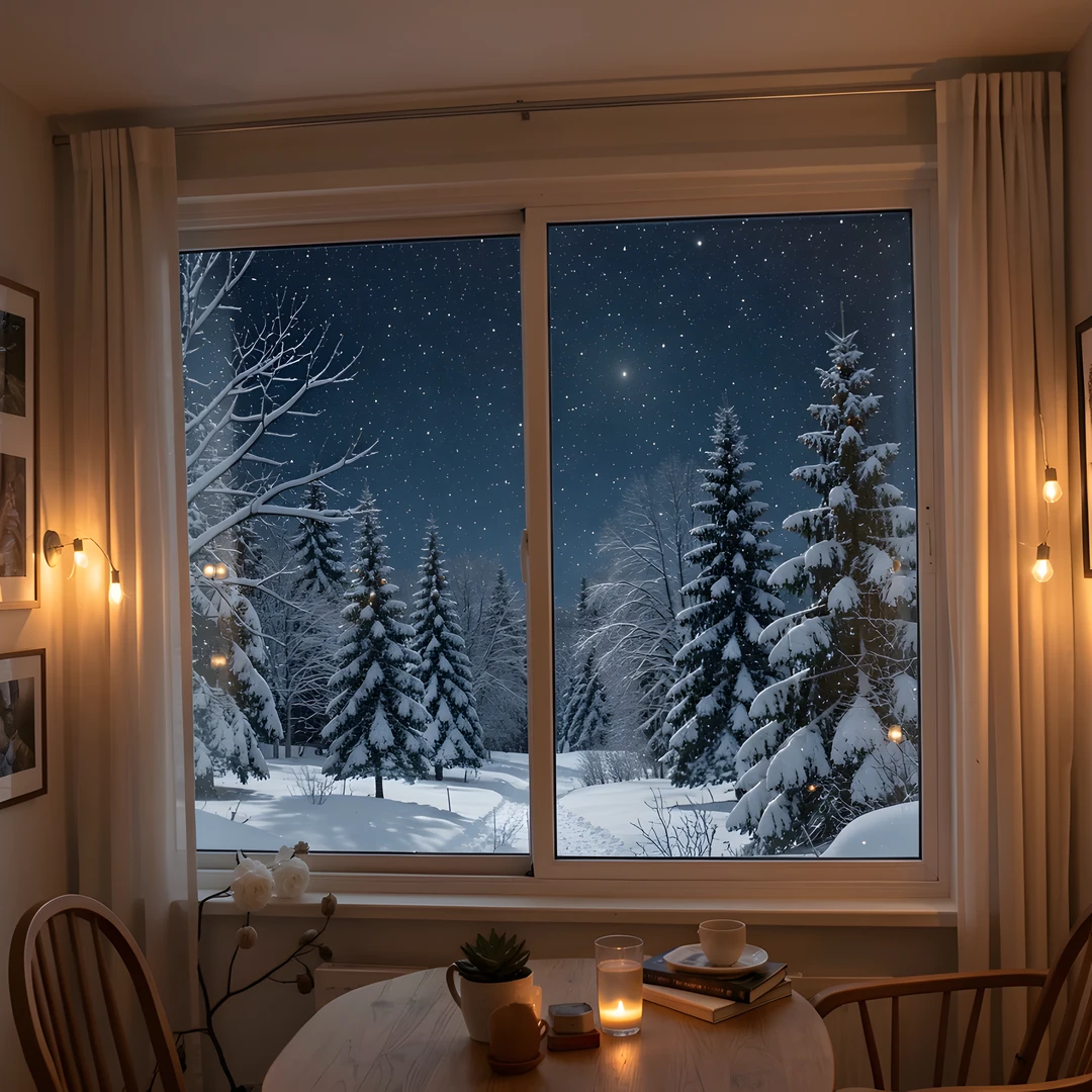 Snowy Starry Night