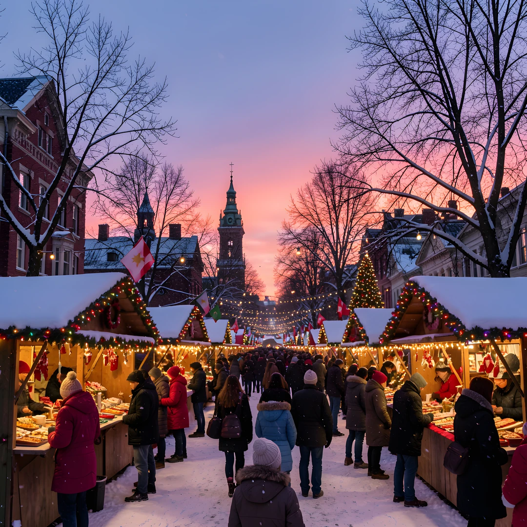 Snowy Village Festive