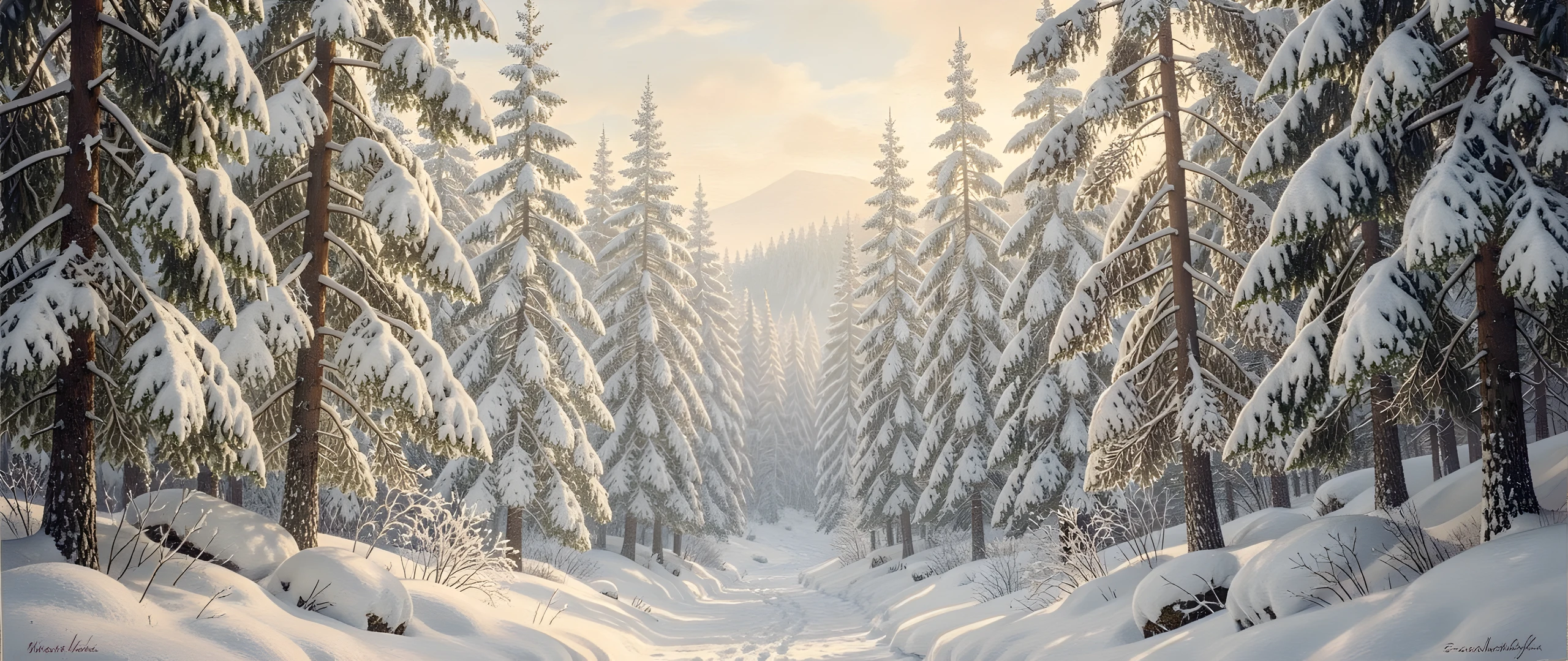 Winter Woodland Scene