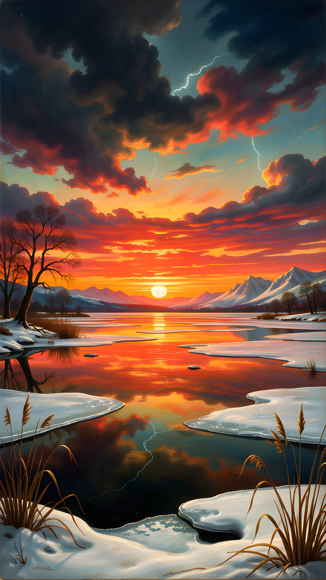 Frozen Lake Storm