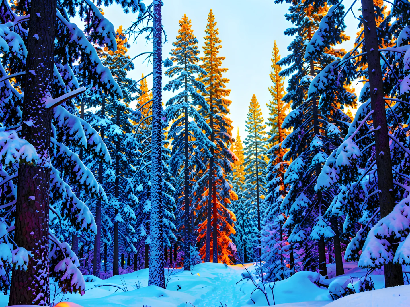 Winter Woodland Scene