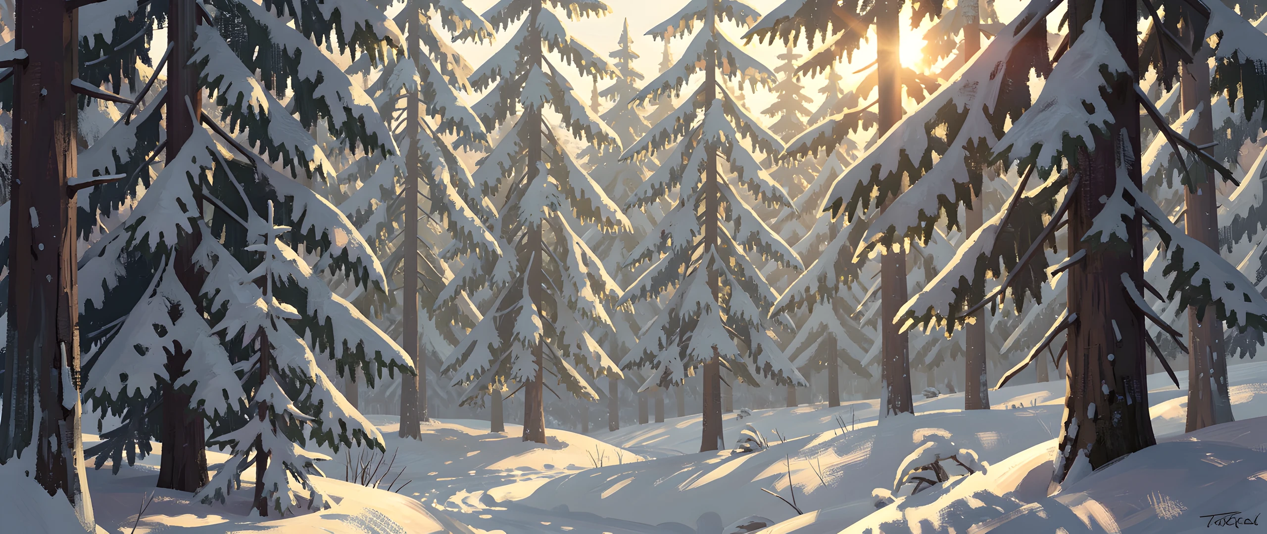 Winter Woodland Scene