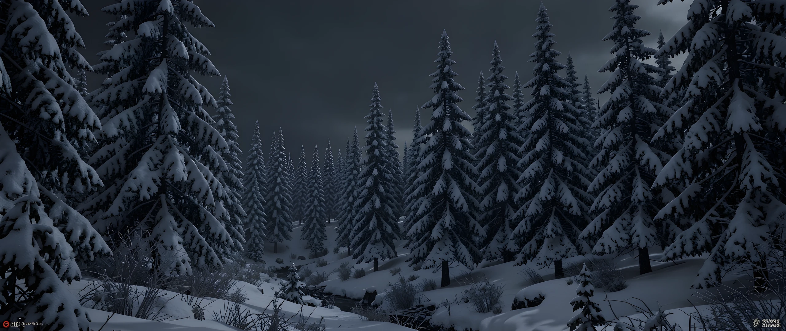 Frozen Twilight Woods