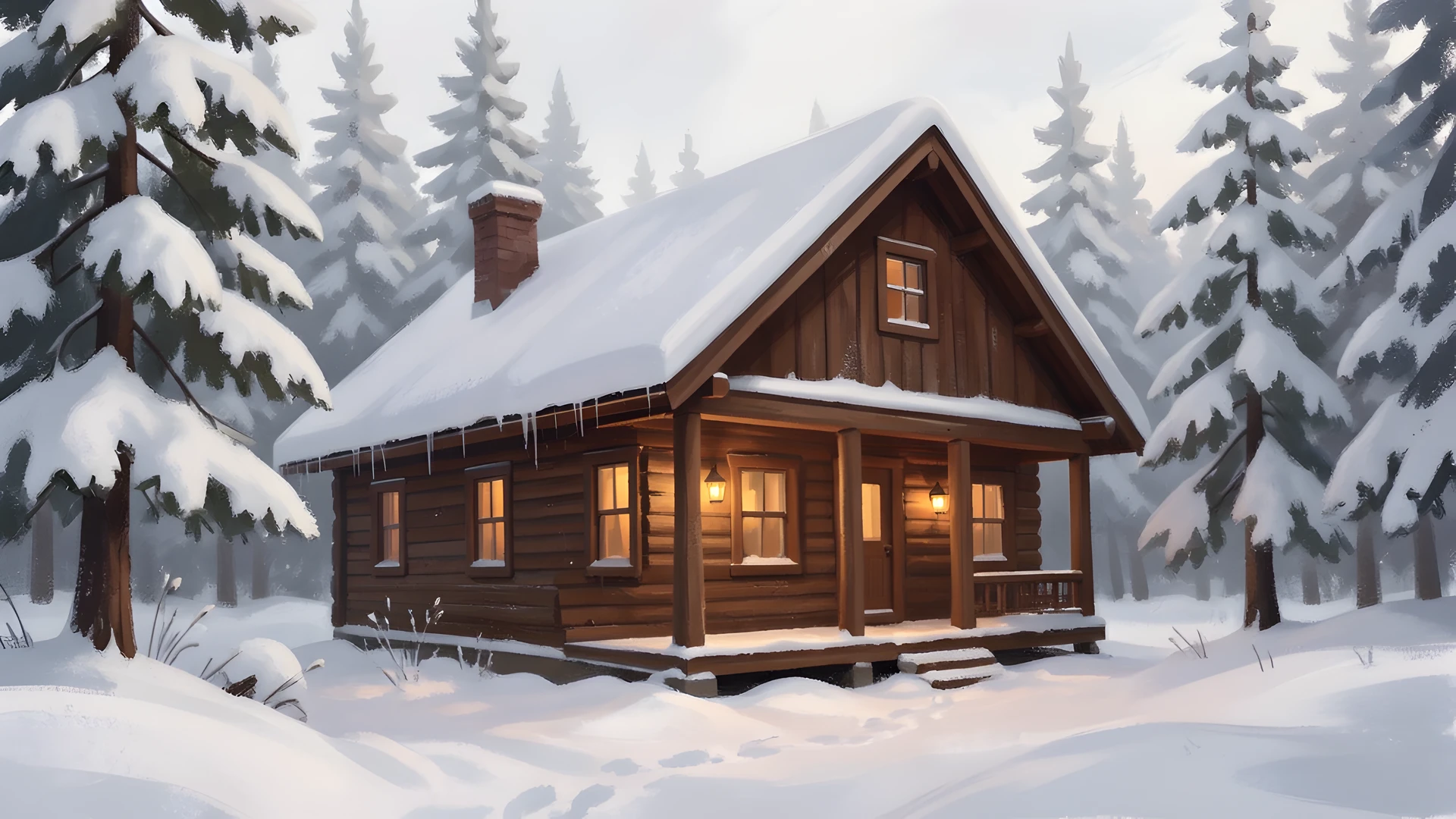 Winter Woodland Scene
