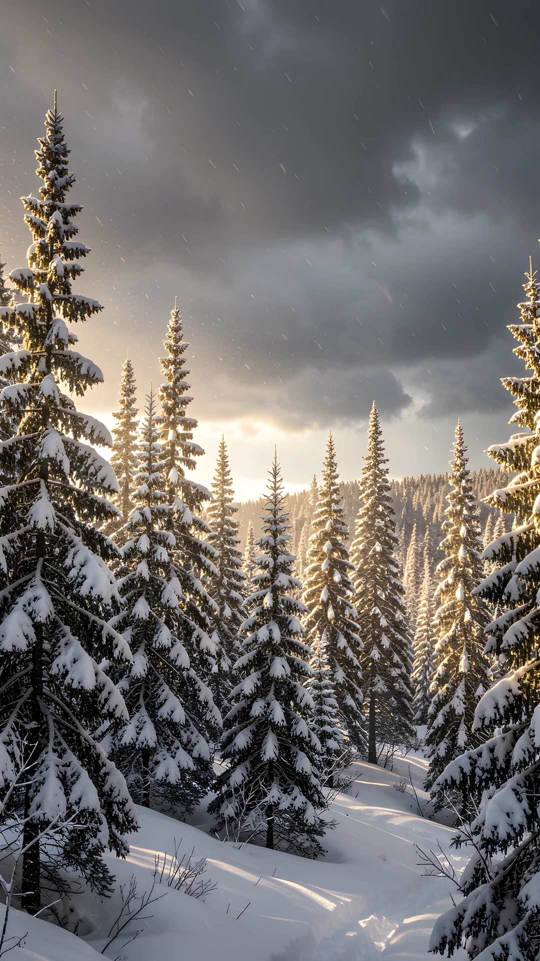 Snowy Forest Scene