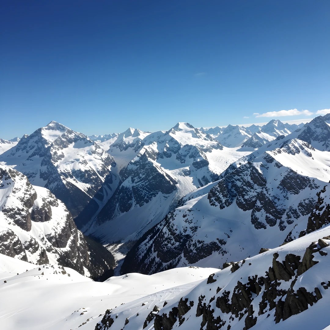 Snowy Mountain Peaks