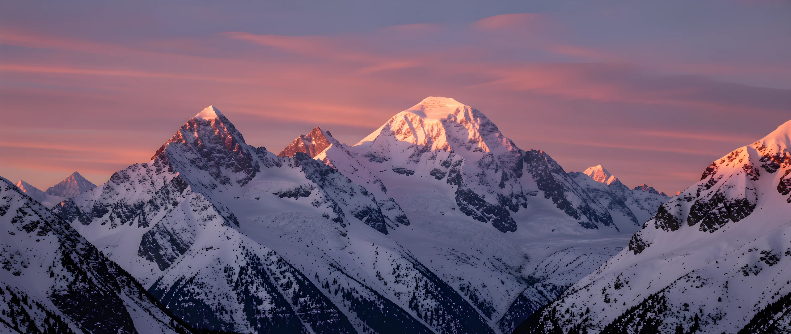 Winter Mountain Glow