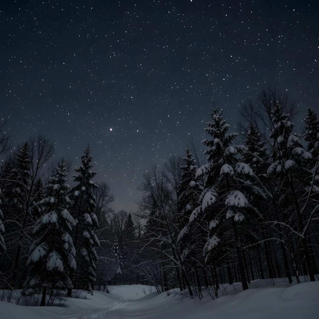 Snowy Starry Night
