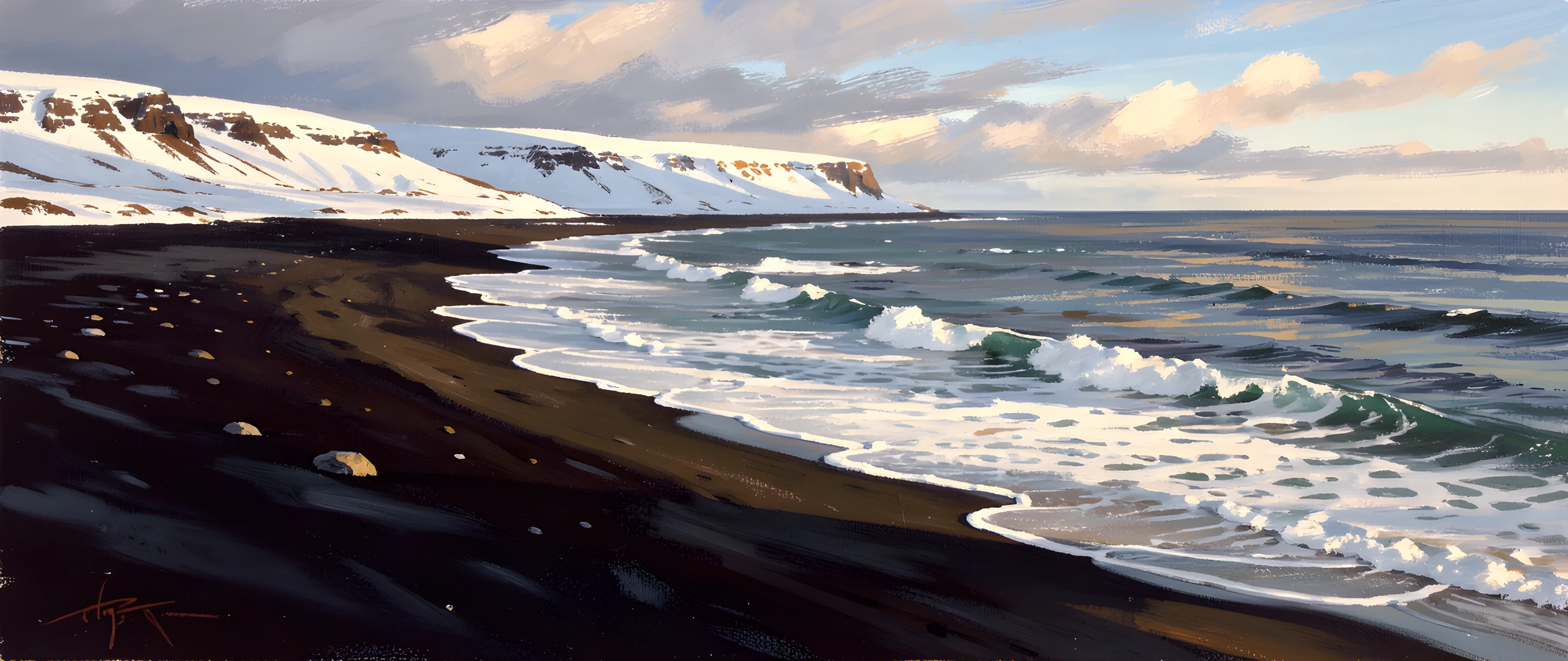 Icelandic Winter Scene