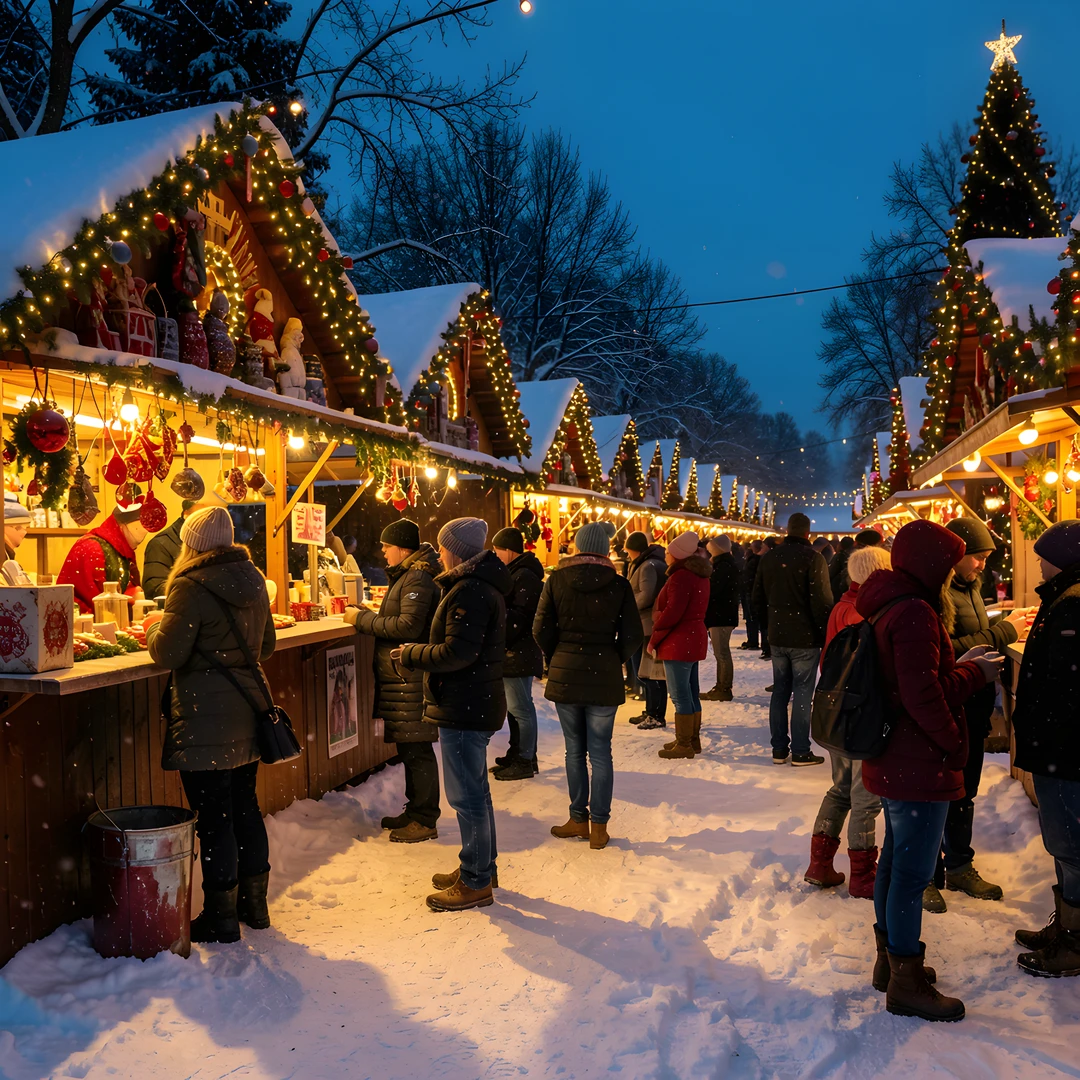Winter City Scene