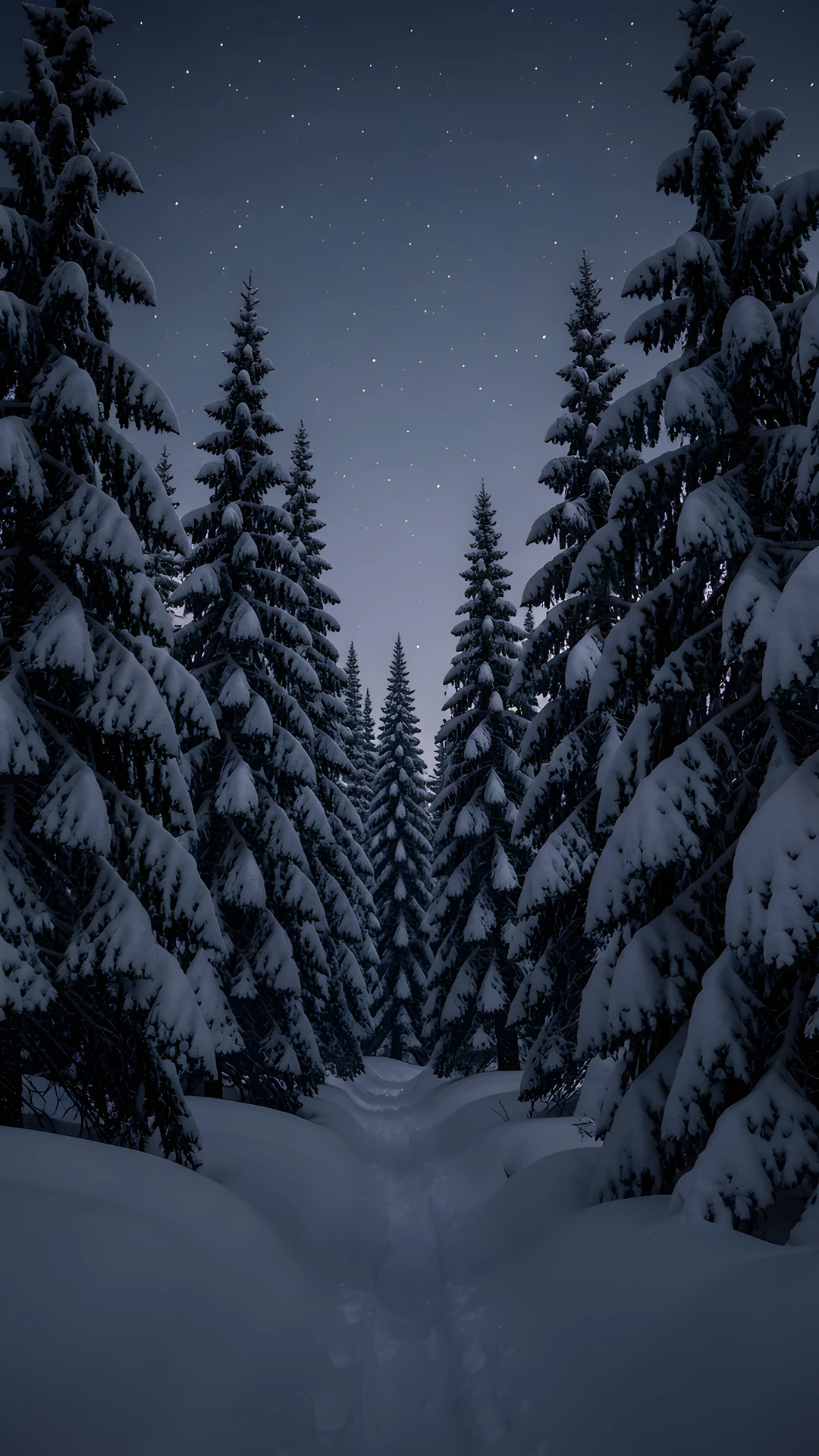 Snowy Pine Forest