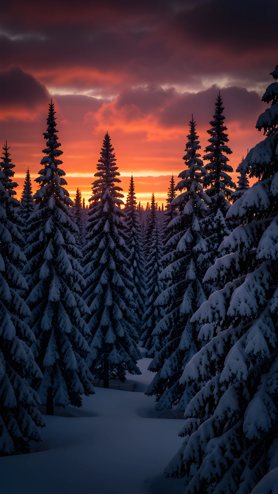 Snowy Forest Dawn