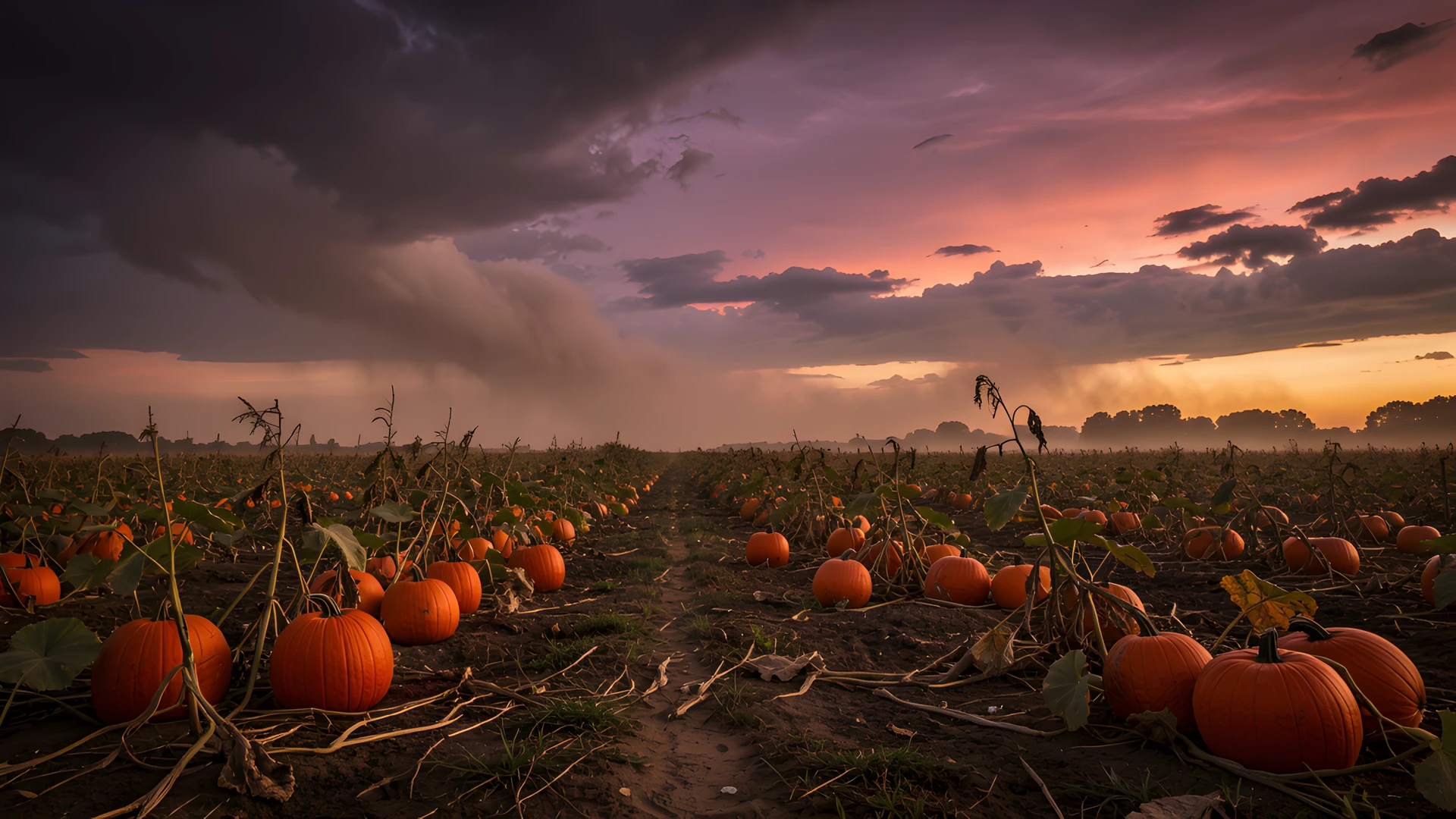 Moonlit Misty Valley
