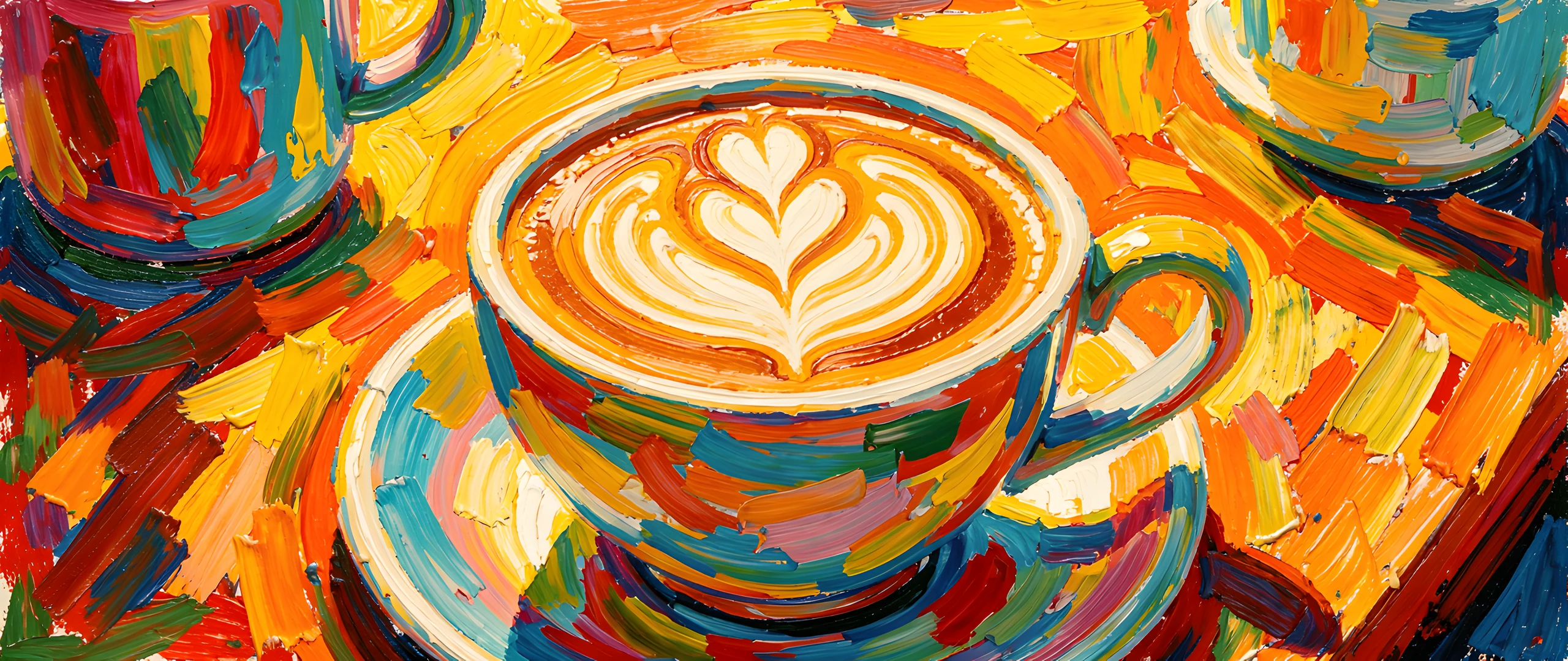 Abstract Brushstrokes Vibrant