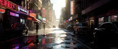Neon City Streets