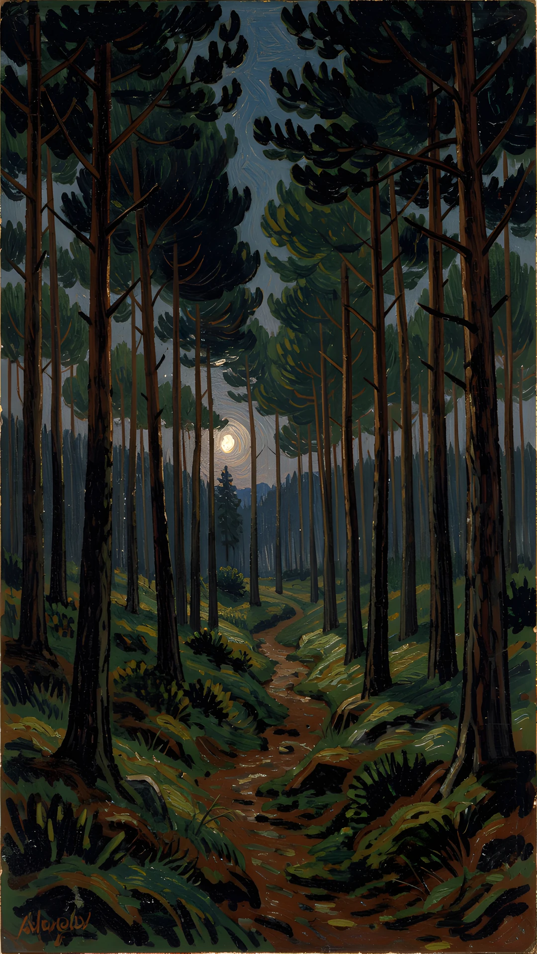 Dark Forest Landscape