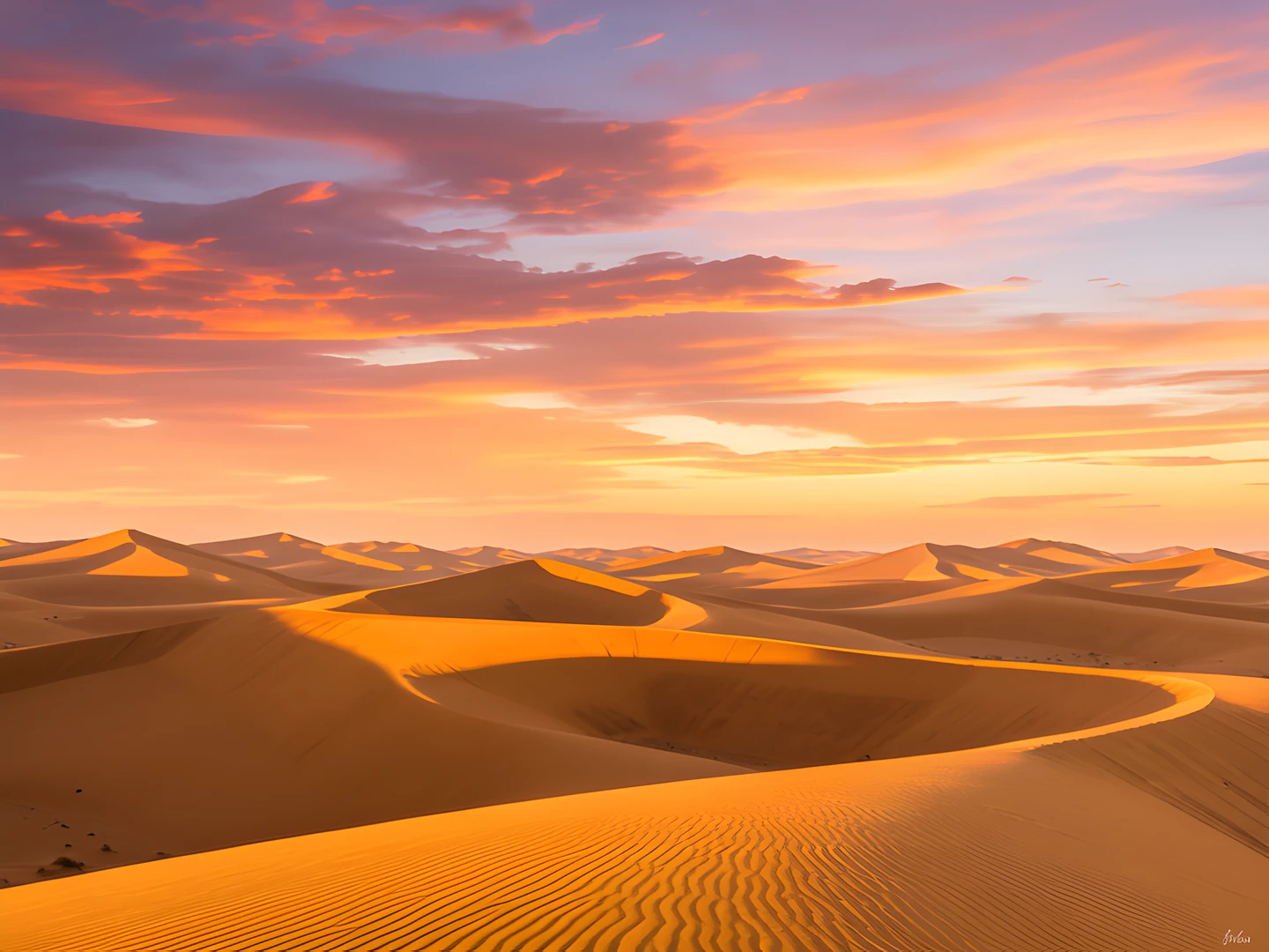 Desert Dreamy Sunset