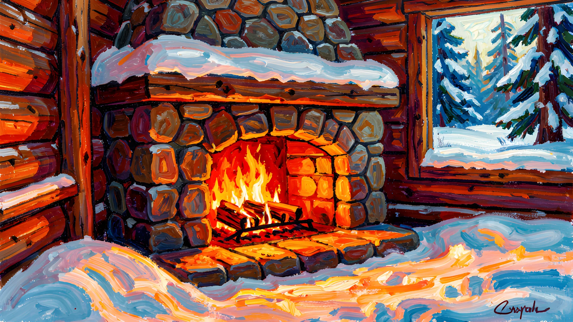Brushstrokes Cabin Colors