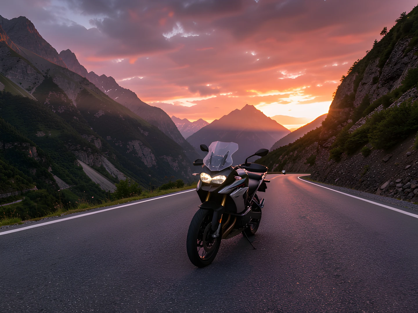 Racing Highway Sunset