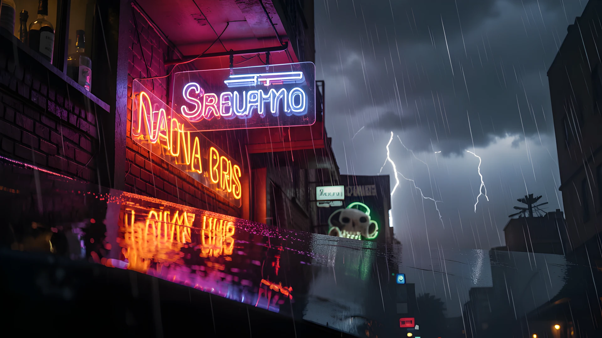 Misty Overcast Night