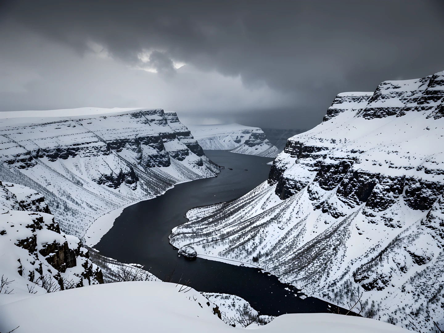 Snowy Mountain Landscape