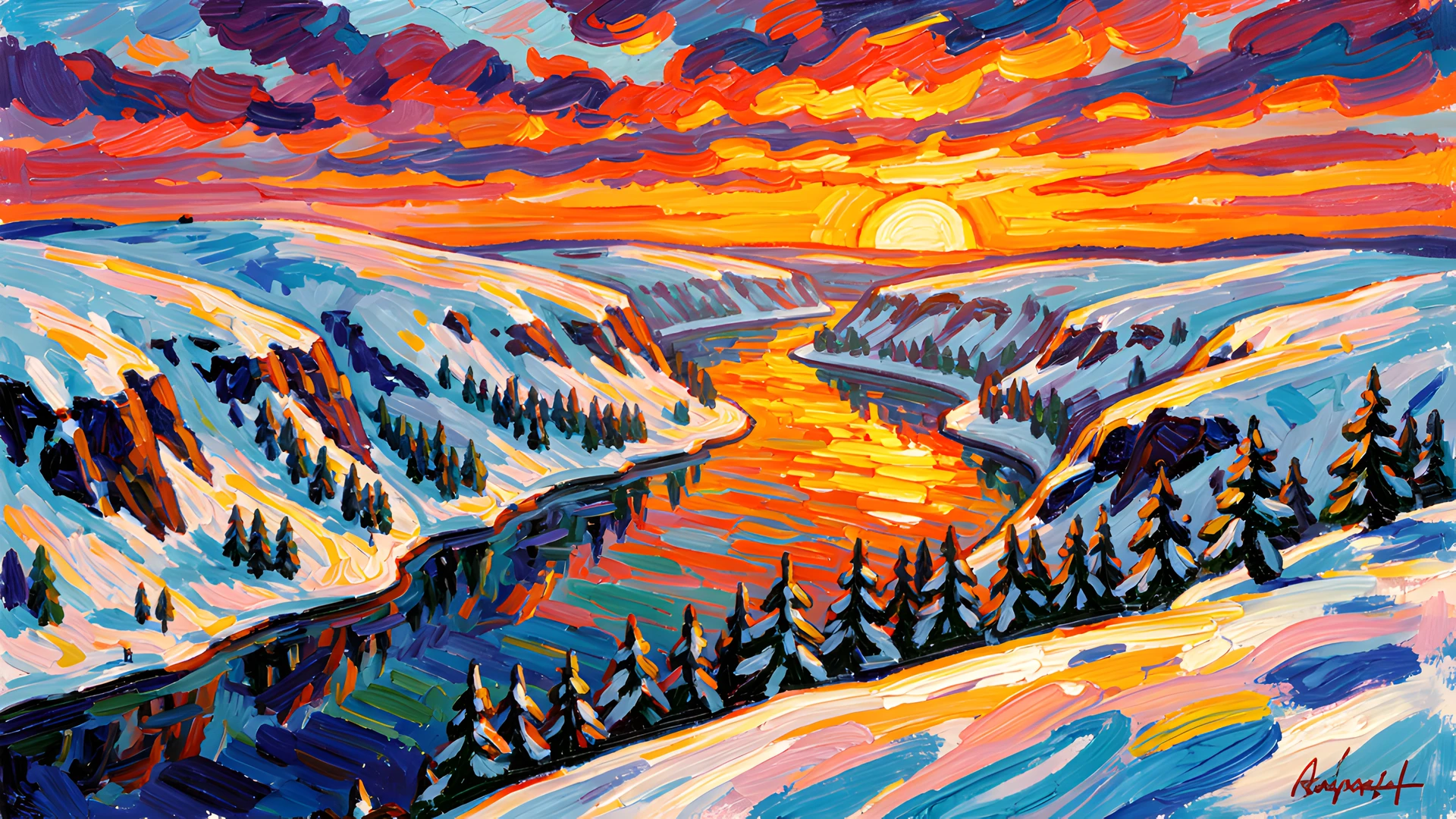 Morning Misty Landscape