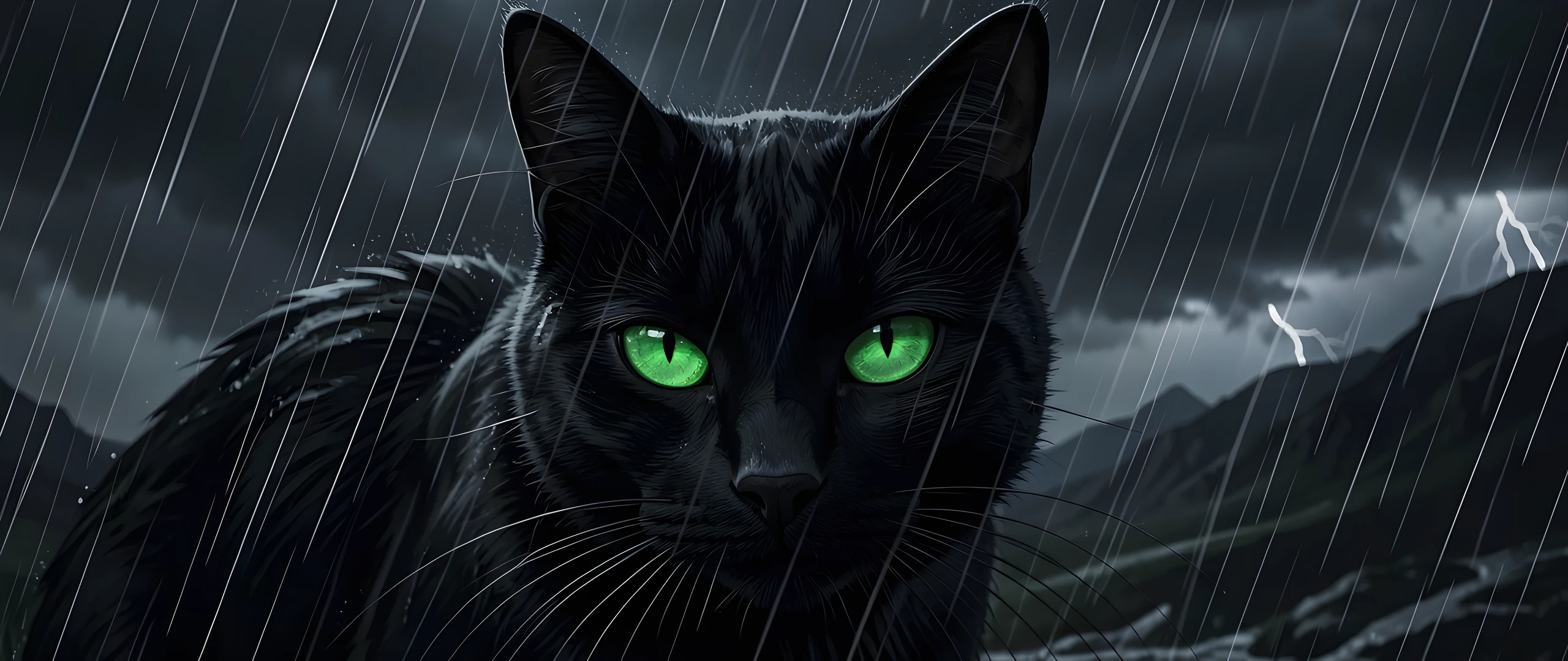 Midnight Feline Storm