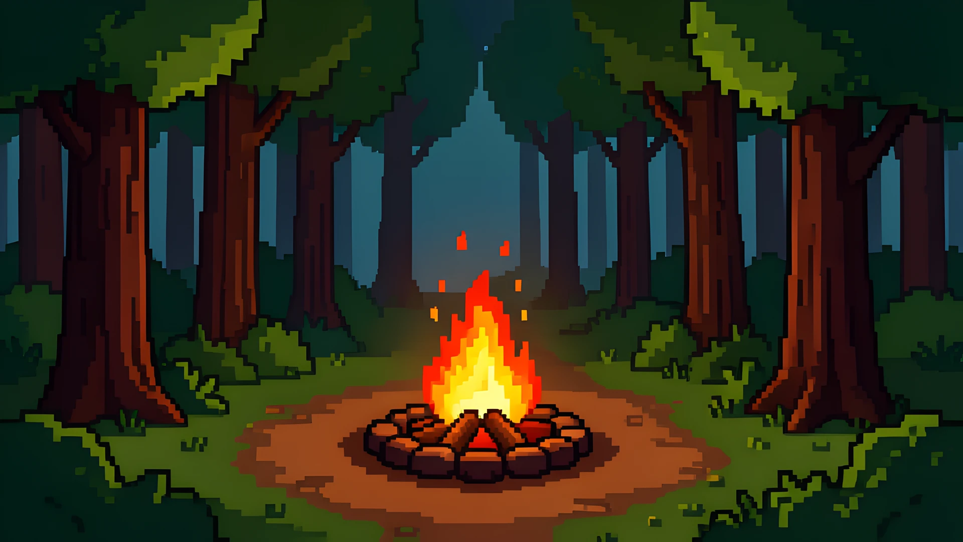 Pixel Paradise Glowing