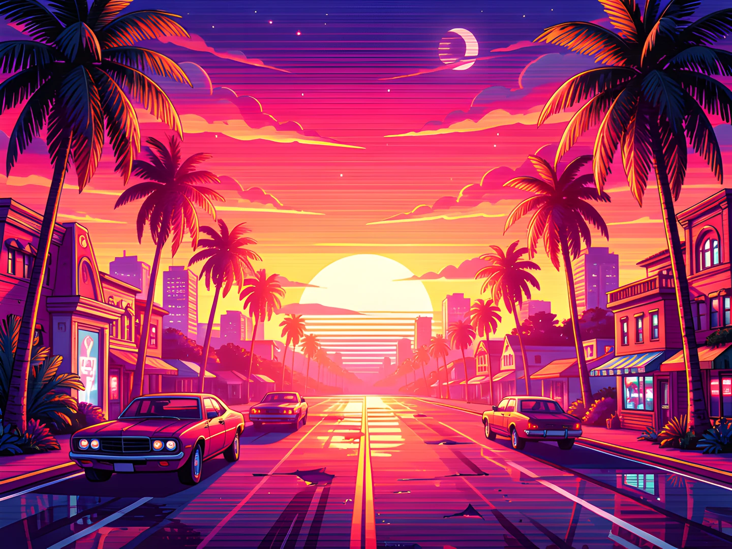 Cityscape Neon Dreams