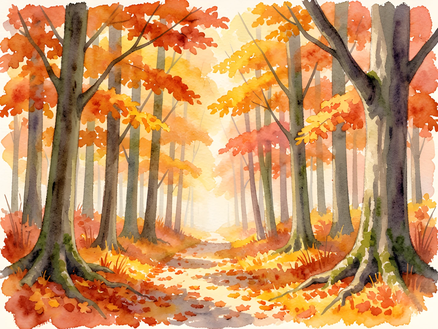 Woodland Scene Riverbank