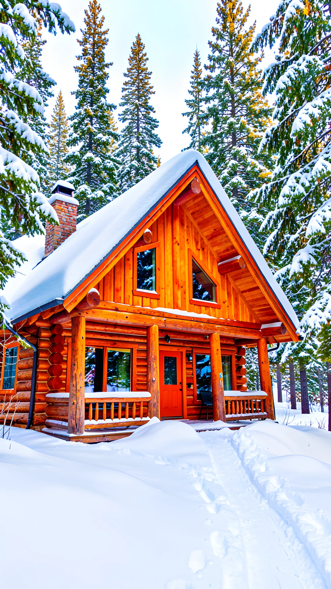 Snowy Mountain Landscape